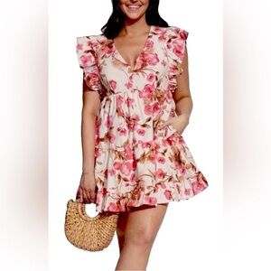 Abercrombie & Fitch Pink Floral Mini Dress